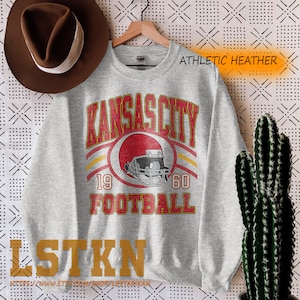 Kansas City Football Sweatshirt | Vintage Style Kansas City Football Crewneck Sweatshirt | Kansas City Sweatshirt | Sonntag Fußball | LS20