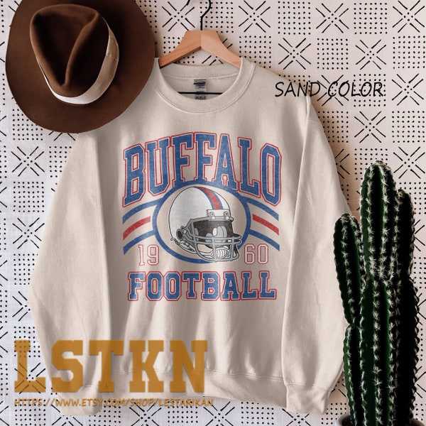 Buffalo Football Sweatshirt | Vintage Style Buffalo Football Crewneck | Football Sweatshirt | Buffalo Sweatshirt | LS2157