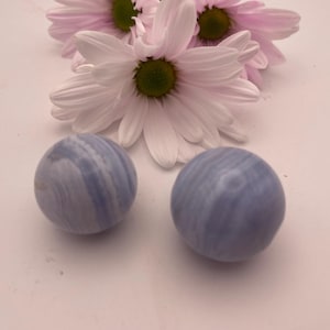 Blue lace agate sphere