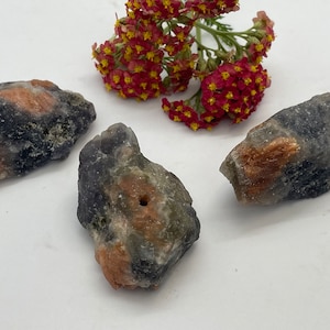 Raw Iolite and sunstone