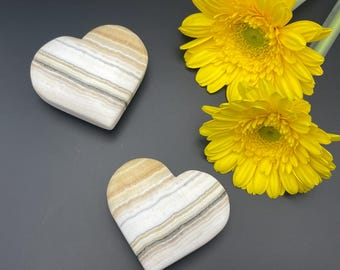 Zebra Calcite hearts