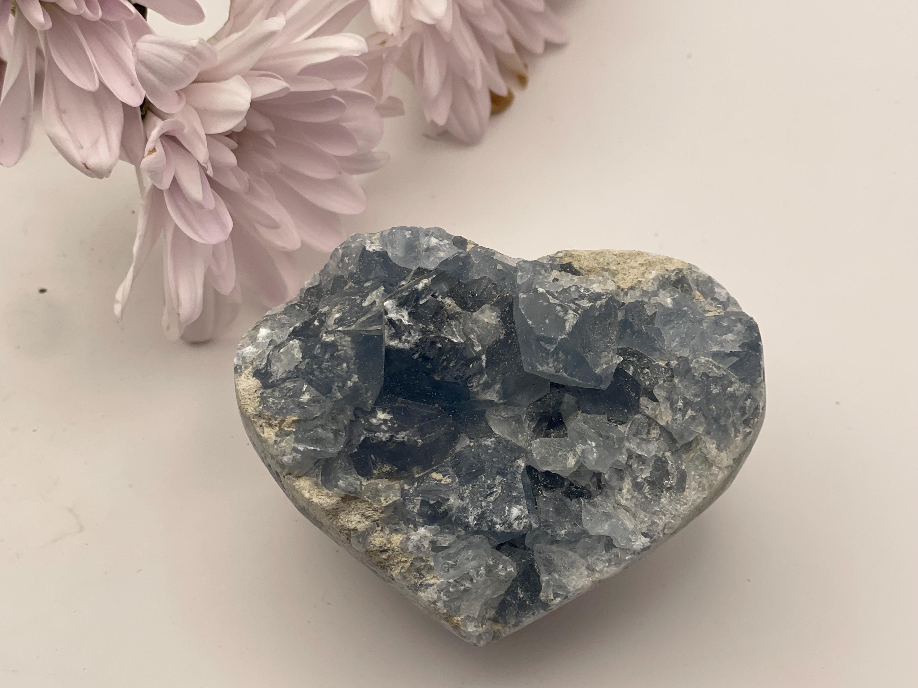 セレスタイトクラスターハート - Etsy 日本