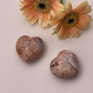 Blütenachat in Herzform