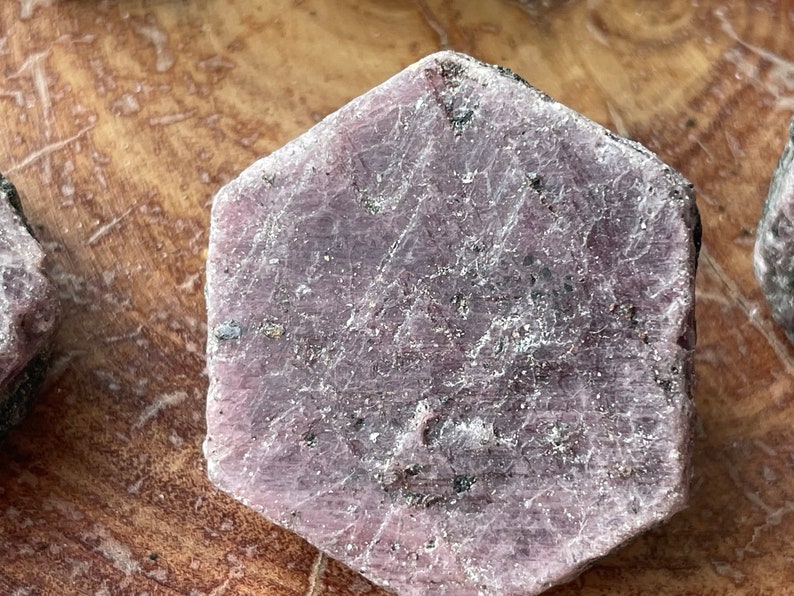 Ruby Hexagon Ruff Record Keeper Ruby With Tourmaline Inclusions - Etsy