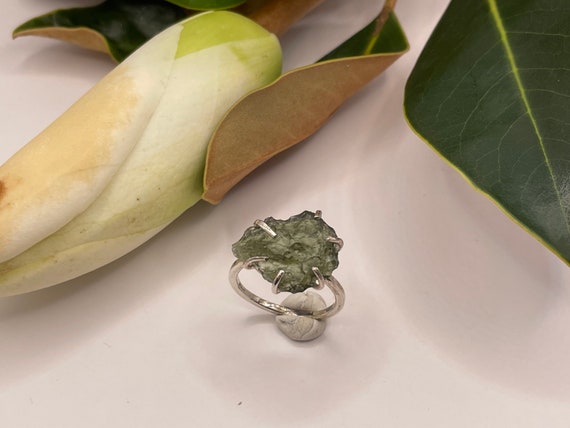 Etsy on sale moldavite ring