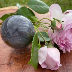 Purple chalcedony sphere