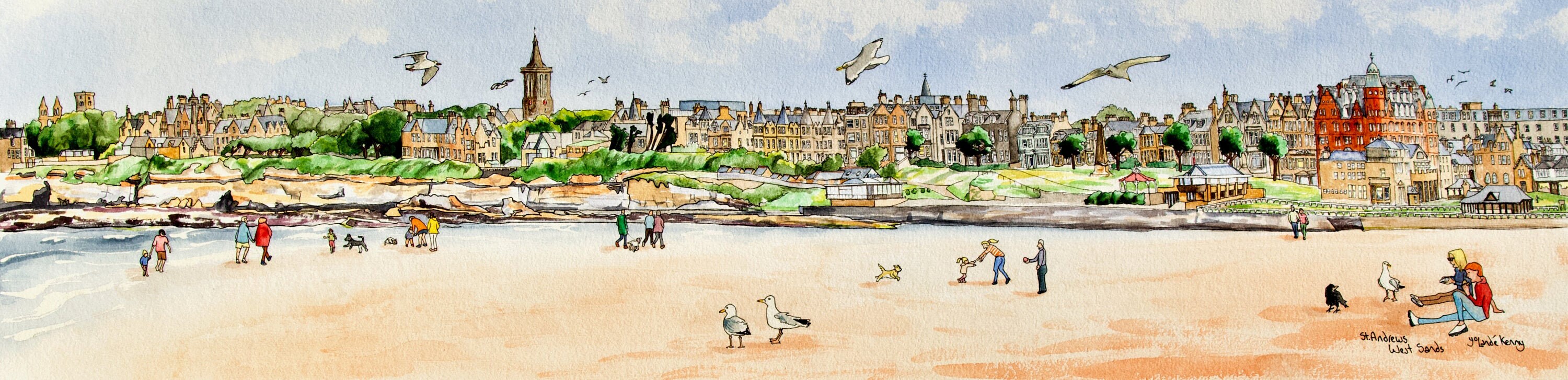 St.Andrews West Sands Signed Limited Edition Fine Art Giclée Etsy