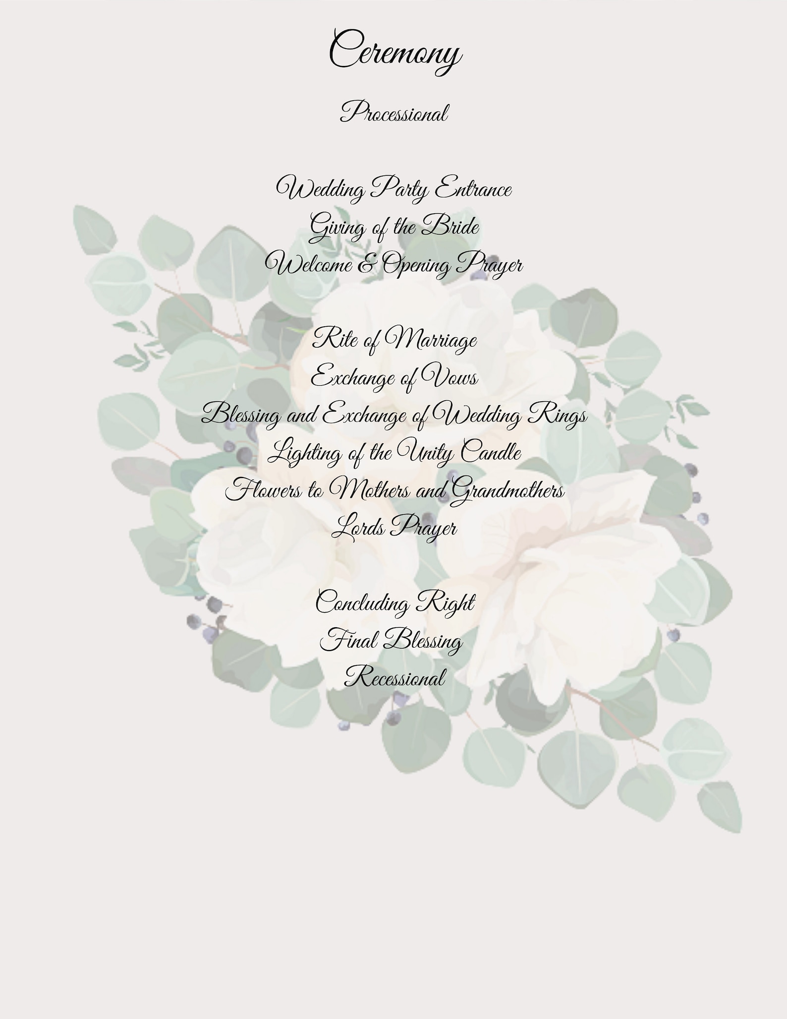 Wedding Program Design, Wedding Program & Menu Design - Etsy