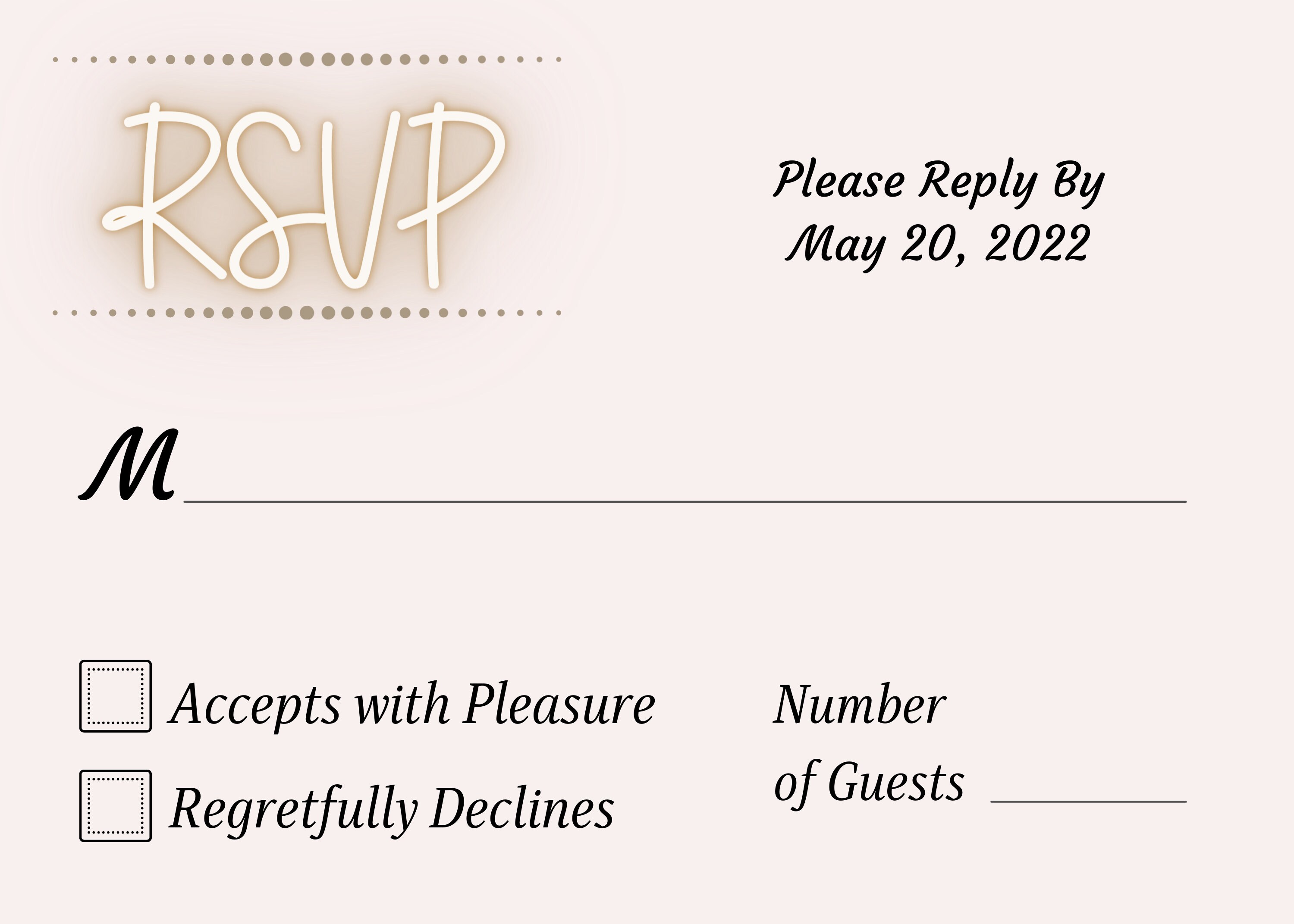 Wedding Invitation & RSVP Card Elegant Invitation Classy | Etsy