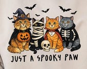 Kitty Halloween Sweatshirt: Cat Lover Crewneck, Cat Mom Present, Gift for Her