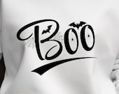 Boo Halloween Sweatshirt, Spooky Unisex Crewneck, Fall Apparel, Halloween Top