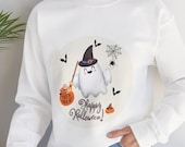 Halloween Ghost Sweatshirt, Halloween Top, Spooky Season, Gift for Her