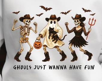Felpa di Halloween con scheletri danzanti: "I fantasmi vogliono solo divertirsi"