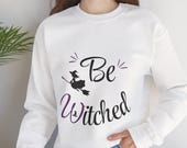 Bewitched Crewneck Sweatshirt, Cozy Fall Apparel, Halloween Graphic, Spooky Season Fashion, Witchy Vibes, Unisex Sweatshirt