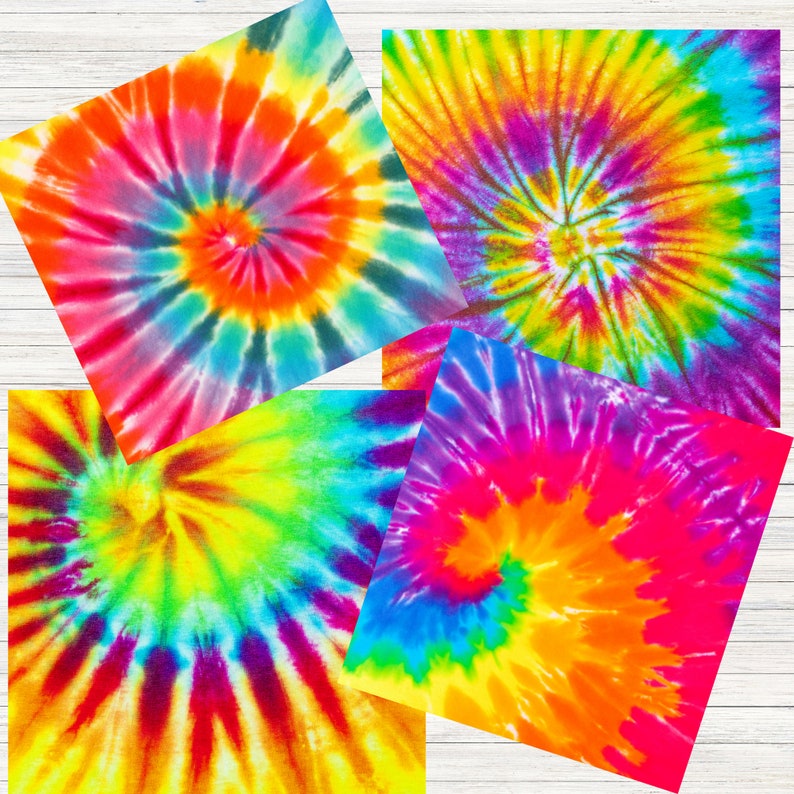 Tie Dye Digital Papers Printable Collage Papers Scrapbooking Etsy