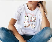 Girly Ghost Graphic Tee: Spooky Summer Women's T-Shirt