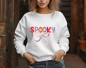 Spooky Vibes Sweatshirt: Halloween Graphic Crewneck