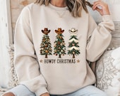 Howdy Country Christmas Sweatshirt: Cowboy Western Graphic Crewneck