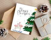 Christmas Tree Holiday Card Printable Template