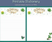 St Patrick's Day, Printable Paper, Letter Writing, Journal Pages, St Patrick Stationery