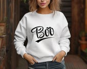 Boo Halloween Sweatshirt, Spooky Unisex Crewneck, Fall Apparel, Autumn Vibes, Cozy Layering