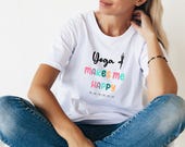 Yoga Women's Tee, Comfy Cotton Yoga Tee, Women's T-shirt, Perfect for Meditation and Gym