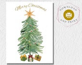 Christmas Tree Holiday Card Printable