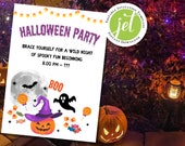 Editable Halloween Birthday Invitation, Halloween Party Invitation Template, Halloween Printable Invitation