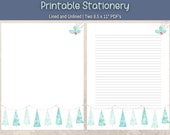 Christmas Tree Printable Stationery Journal/Letter Pages Printable 8.5x11 Instant Download