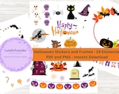 Halloween Trick or Treat Clipart, Printable party clipart