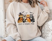 Kitty Halloween Sweatshirt: Cat Lover Crewneck, Cat Mom Present