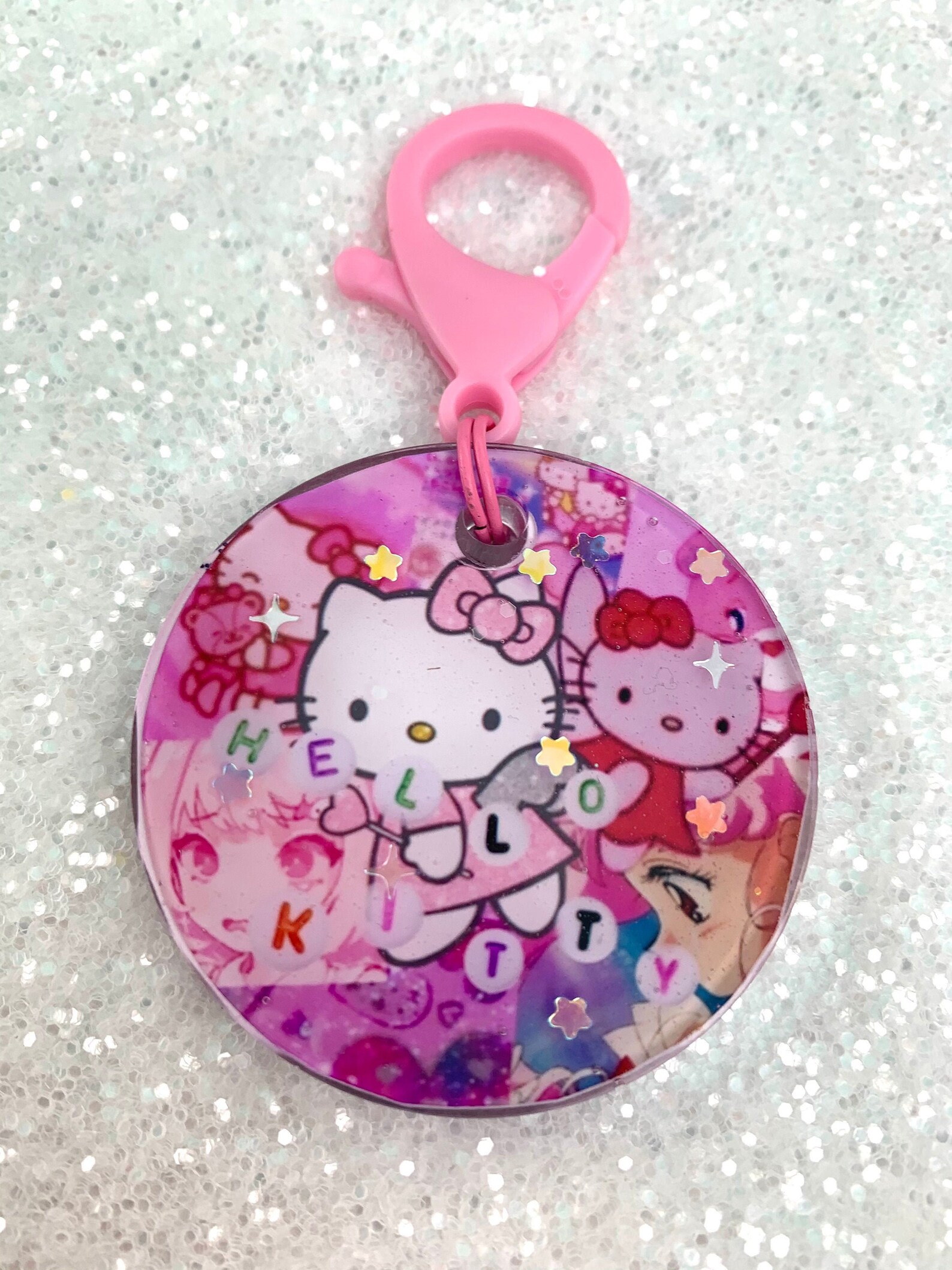 Hello Kitty Sanrio Kawaii Keychain Etsy