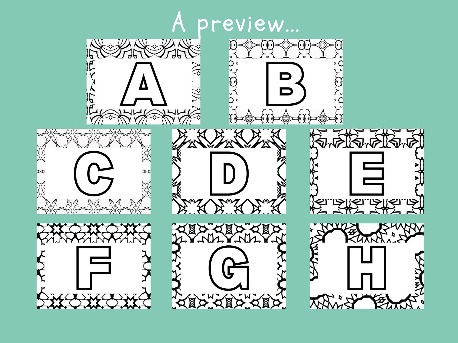Alphabet Capital Letter Colouring Book  Etsy
