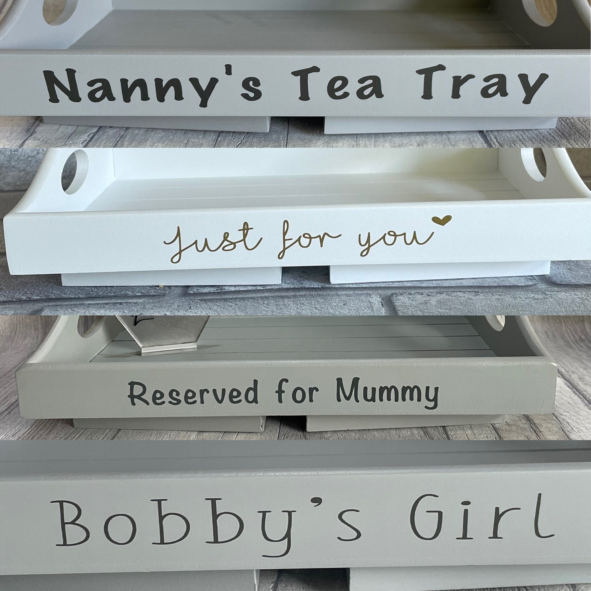 Grey personalised sofa tray personalised home sweet home Etsy
