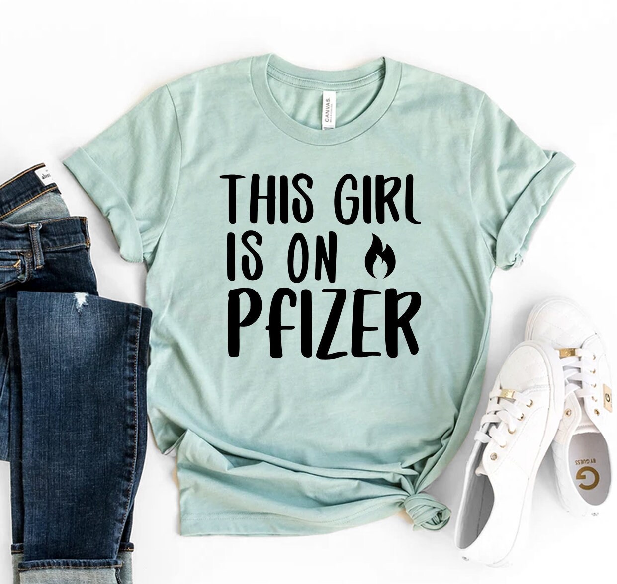 This Girl is on Pfizer T-shirt Womens 