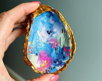 Blue Flowers Ring Dish