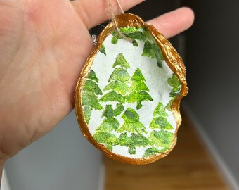 Christmas Tree Shell Ornament