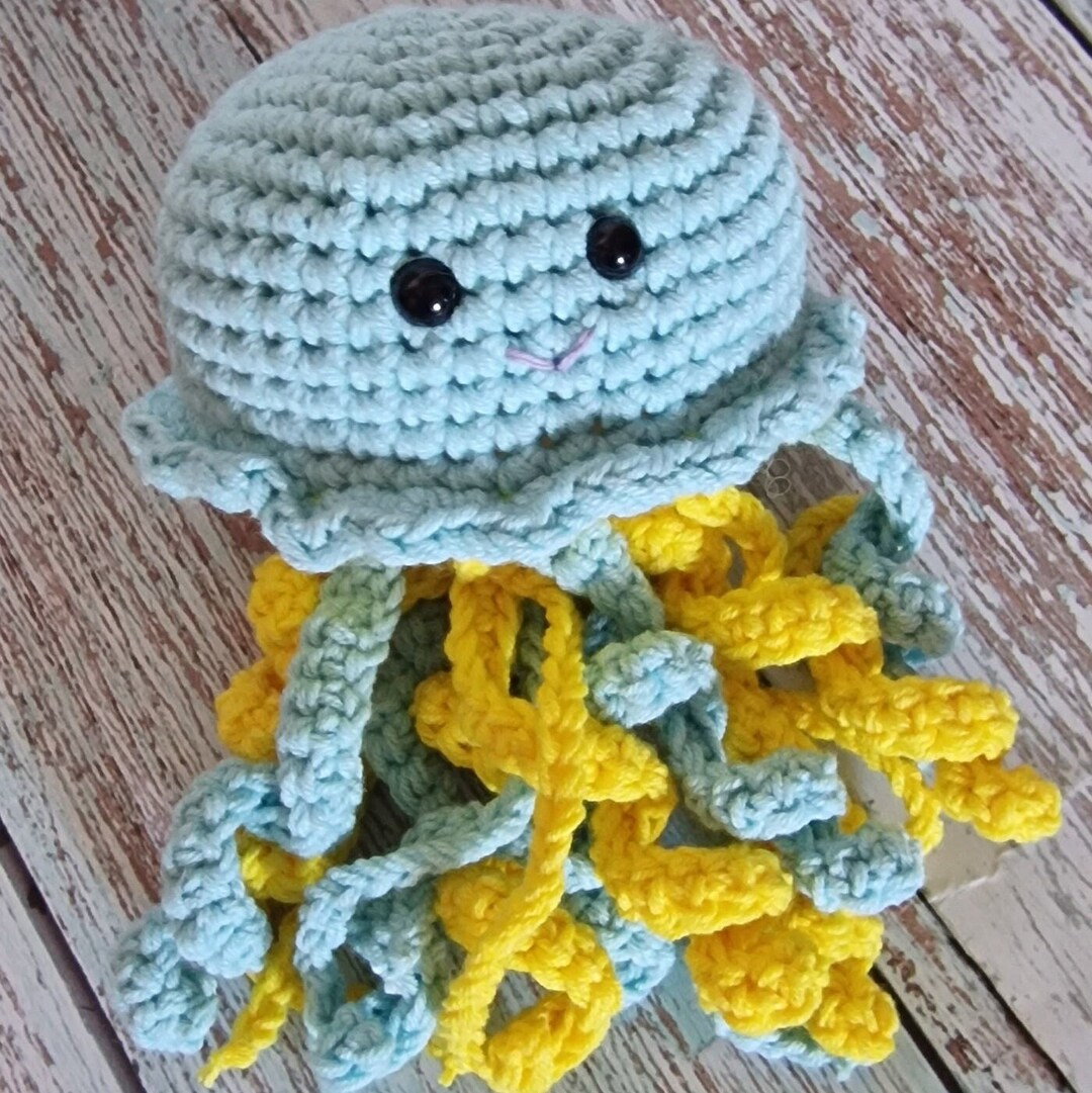 Soft Jellyfish Toy Sea Life Plushie Stuffed Amigurumi Toy Etsy