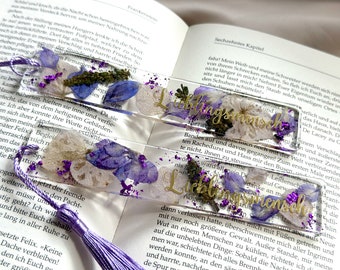 IMMEDIATE BUY Resin Bookmark CRYSTAL Flowers, Birthday, Father's Day, Gift