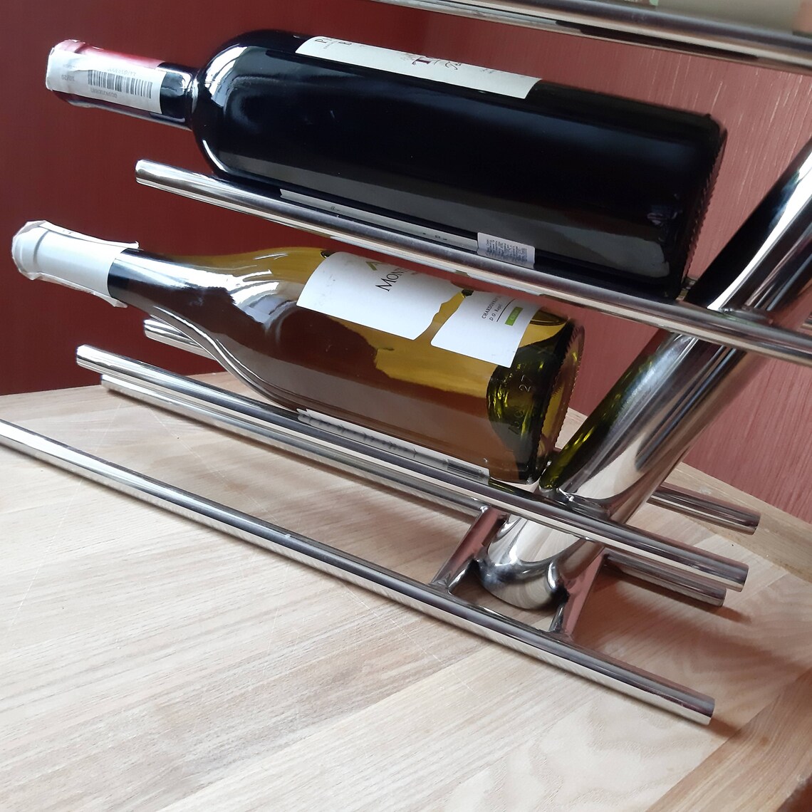 Wine Rack Stainless Steel Wine Bottle Stand Bottle Holder Etsy