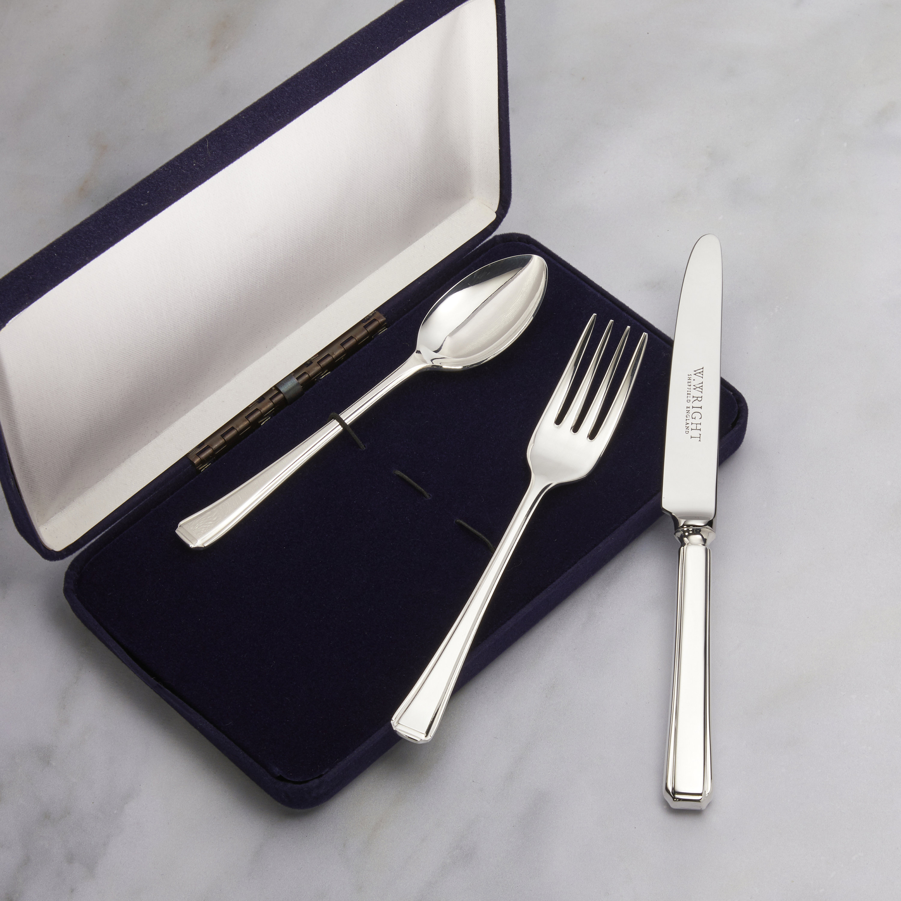 Silver Plated Childs Cutlery Set Etsy