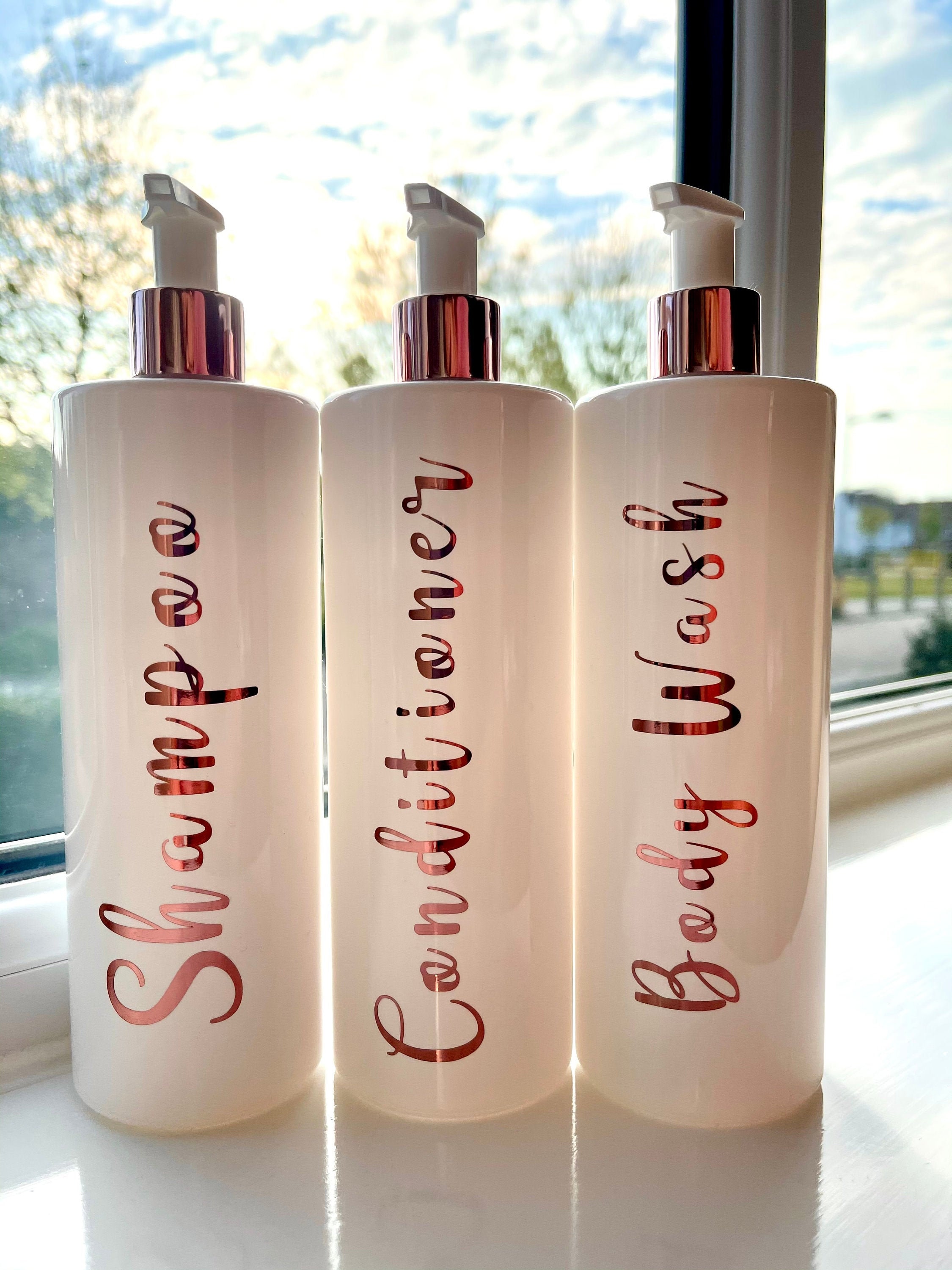 Reusable Shampoo Conditioner and Body Wash Bottles Etsy