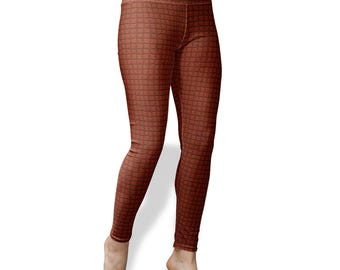 Women's High Waist Brown Yoga Leggings