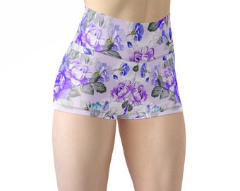 Women's Purple Yoga Shorts