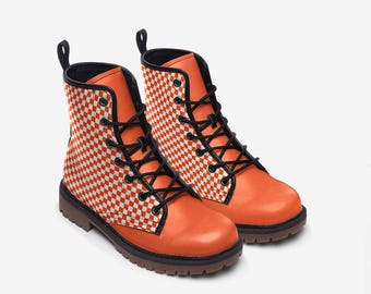 Orange Boots Casual Leather Lightweight boots MT