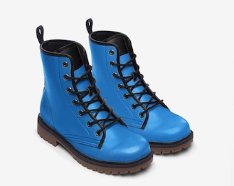 Womens Blue Boots Casual Leather Lightweight boots MT