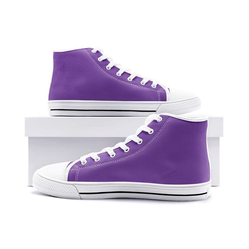 Dark Purple Moth Motion High Top Shoes