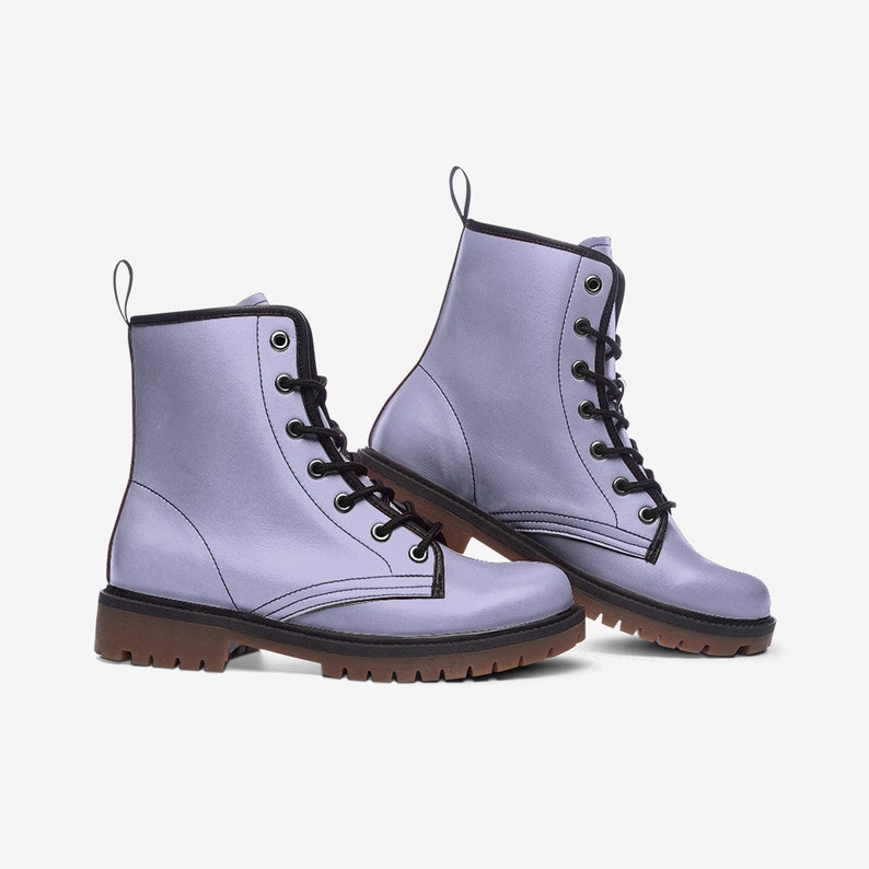 Light Purple Boots Casual Leather Lightweight boots MT image 3