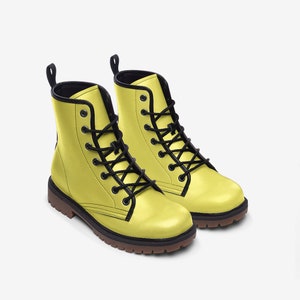 Yellow Leather Boots - Etsy Australia