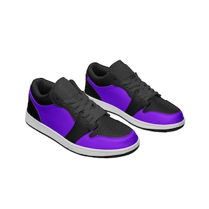 Purple Sneakers Unisex Low Top Leather Sneakers